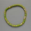 Pulsera de varisita verde claro (discos prensados), diámetro 4,5×2,5 mm, longitud 18 cm (elástico)