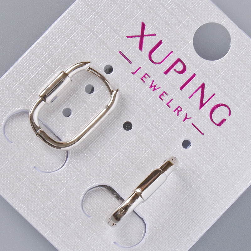 Pendientes Xuping, diámetro 16×3 mm, recubiertos de rodio