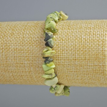 Pulsera de serpentina natural, cuentas 8x4 mm, longitud 18 cm +/- (elástico)