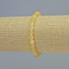 Pulsera de citrino, piedra natural, cuentas lisas de 6,5 mm, elástico, longitud 18 cm+