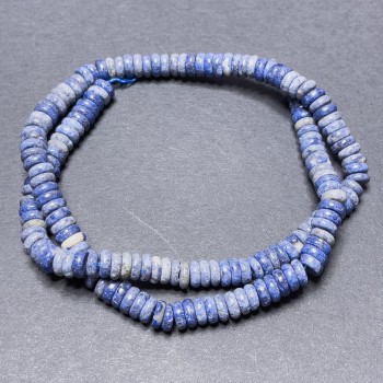 Cuentas de sodalita en hilo, forma rondel, diámetro 6×2 mm, longitud 39 cm+