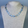 Collar de cianita ovalada 12×9 mm, 45 cm aprox. con cierre