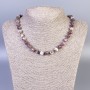Collar de turmalina, cuentas lisas de 8 mm, 45 cm, con cierre