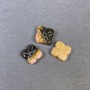 Abalorio de turmalina en forma de trébol 11x11 mm +- con agujero (precio por unidad)
