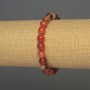 Pulsera de ágata con bolas lisas, diámetro 8 mm ±, longitud 18 cm ±, elástica