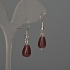 Pendientes de cuarzo teñido 8×12 mm ±, longitud 32 mm+