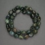 Cuentas facetadas de jaspe verde, 9–10 mm, longitud 38 cm