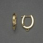 Ganchos para pendientes de metal dorado 18×3 mm (par)