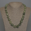 Collar de cuarzo rutilado, piedra natural, cuentas facetadas de 15×12 mm, con cierre, longitud 50 cm