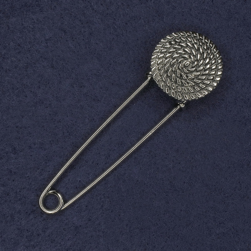 Broche-alfiler Moneda 23×76 mm ± plateado