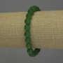 Pulsera de crisoprasa con bolas lisas, diámetro 8 mm, longitud 18 cm, elástica