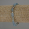 Pulsera de calcita azul, cuentas cilíndricas de 10×6 mm, cuentas de 3 mm, longitud 18 cm, elástico