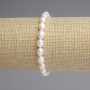 Pulsera de perlas de río 7,5–8×6 mm, longitud 18 cm, elástica