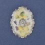 Broche Acento Haliotis, metal plateado 43x32 mm+