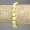 Pulsera elástica de jadeíta facetada, diámetro 9-10×8 mm +-, longitud 18 cm +-