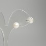 Aretes tipo botón con perlas de agua dulce, diámetro 8 mm