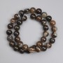 Cuentas de ágata lisas, bolas de 10 mm, longitud 38 cm, en hilo