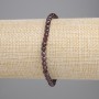 Pulsera de granate, bola facetada de 4 mm +-, longitud 18 cm +- elástica