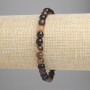Pulsera de ágata con bolas lisas, diámetro 6 mm ± (elástico), longitud 18 cm+