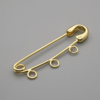 Base para broche con alfiler 41×12 mm, metal dorado