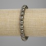 Pulsera de pirita, cuentas lisas de 8 mm, longitud 18 cm ±, elástico