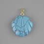 Colgante Concha Turquesa 22×22×mm+-, longitud 30 mm+