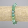 Pulsera de ágata con bolas facetadas de 10 mm, 18 cm, elástica