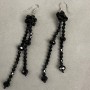 Pendientes de cristal checo, longitud 90 mm +