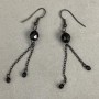 Pendientes de cristal checo, longitud 70 mm +