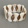 Pulsera de madreperla, longitud 18 cm, base elástica