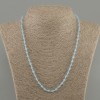Collar de topacio facetado, bolita de 5 mm, longitud 50 cm ± con cierre