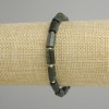 Pulsera de esmeralda facetada, diámetro 10–11×6 mm, longitud 18 cm, elástica