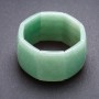 Pulsera Elite Nefrita con goma elástica, eslabón rectangular 4x2, 8 cm