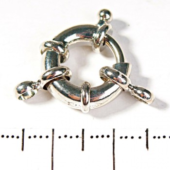 Cierre en forma de dona para collares y pulseras, para una hebra, grande, 12 mm