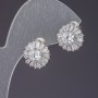 Pendientes con cristales blancos de 1,2 cm
