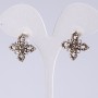 Pendientes con plata en forma de gota, diámetro 2 cm