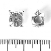 Dije Pandora 'Relojes' 9x11 mm, diámetro de agujero 5 mm, envase 20 g ± 9 uds
