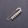 Broche-aguja dorado de metal 5,5×1,8 cm