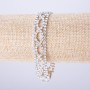 Pulsera de strass «Espiga», longitud 20 cm, ancho 14 mm