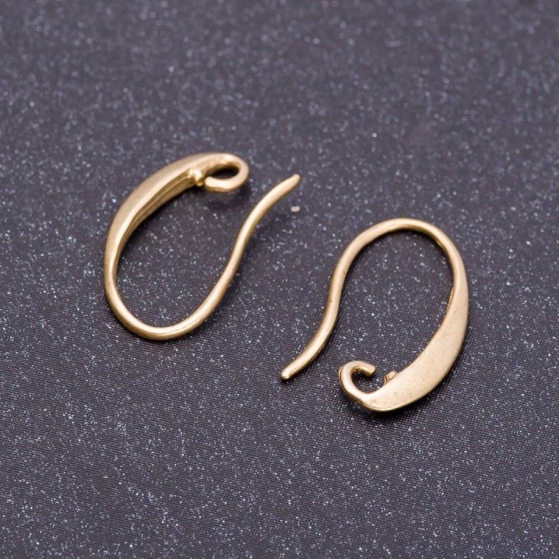 Ganchos bronce claro 15 mm para pendientes