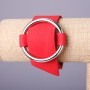 Pulsera roja de fieltro «Hebilla» nubuk color plateado