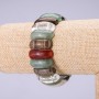 Pulsera de piedras mixtas, eslabón 25×10 mm