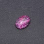 Cabujón jaspe color frambuesa sintético 25x18 mm