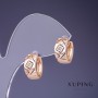 Pendientes Xuping 15×7 mm con baño de oro 18K
