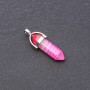 Colgante hexagonal de ágata rosa, piedra natural, 41×34×9 mm