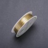 Hilo para bisutería dorado, diámetro 0,3 mm, bobina, longitud 18 m