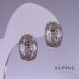 Pendientes Xuping rodio 16×8 mm