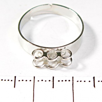 Precio por paquete / 10 uds. 10 mm Base para aros con 6 anillas