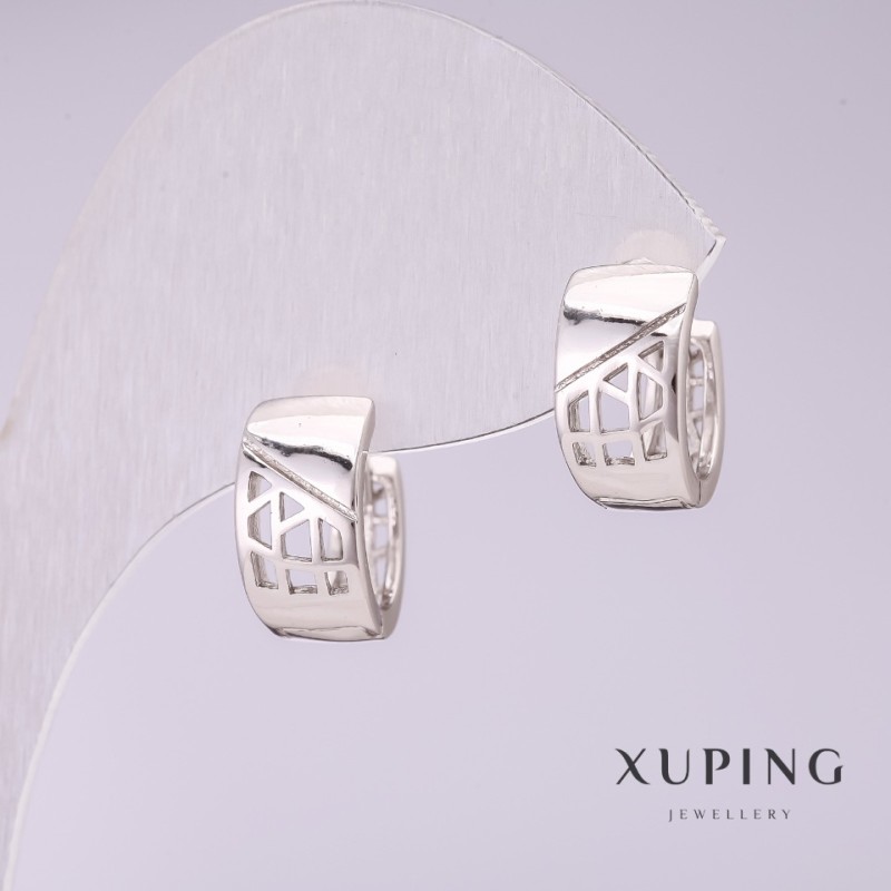 Pendientes Xuping 12×7 mm rodiados