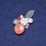 Broche Flor de Ágata 34×53 mm